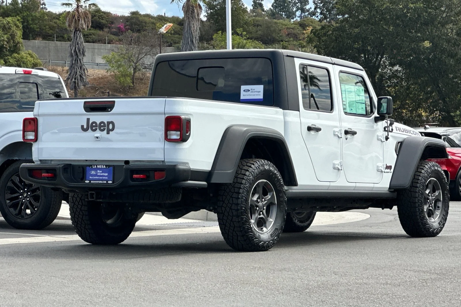 Certified Used 2021 Bright White Clearcoat Jeep Rubicon image 3