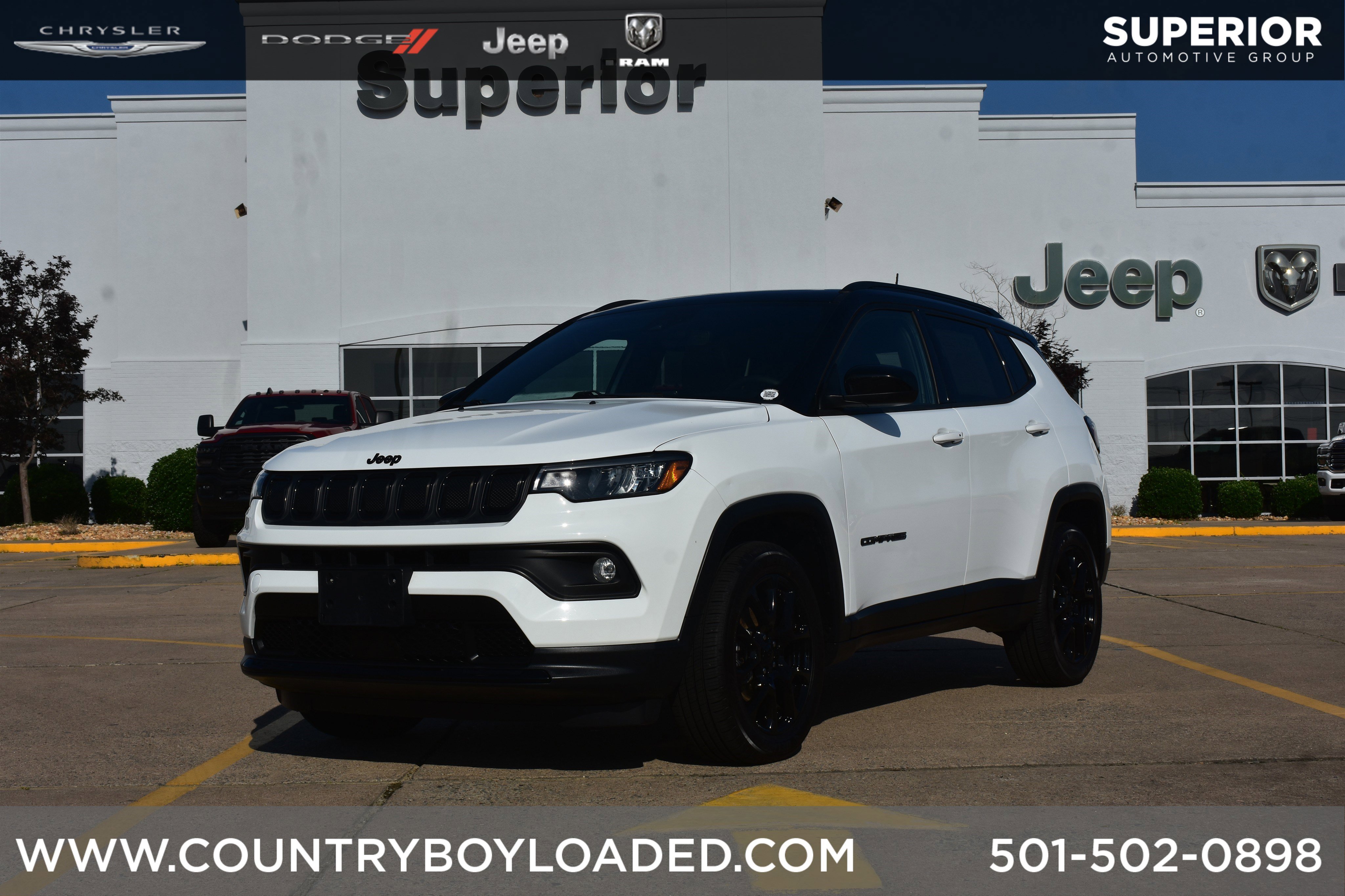 Used 2022 Bright White Clearcoat Jeep Altitude image 1