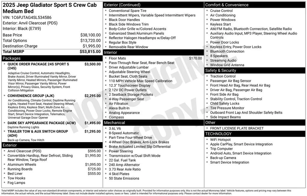 2025 Jeep Gladiator Sport S - Photo 6