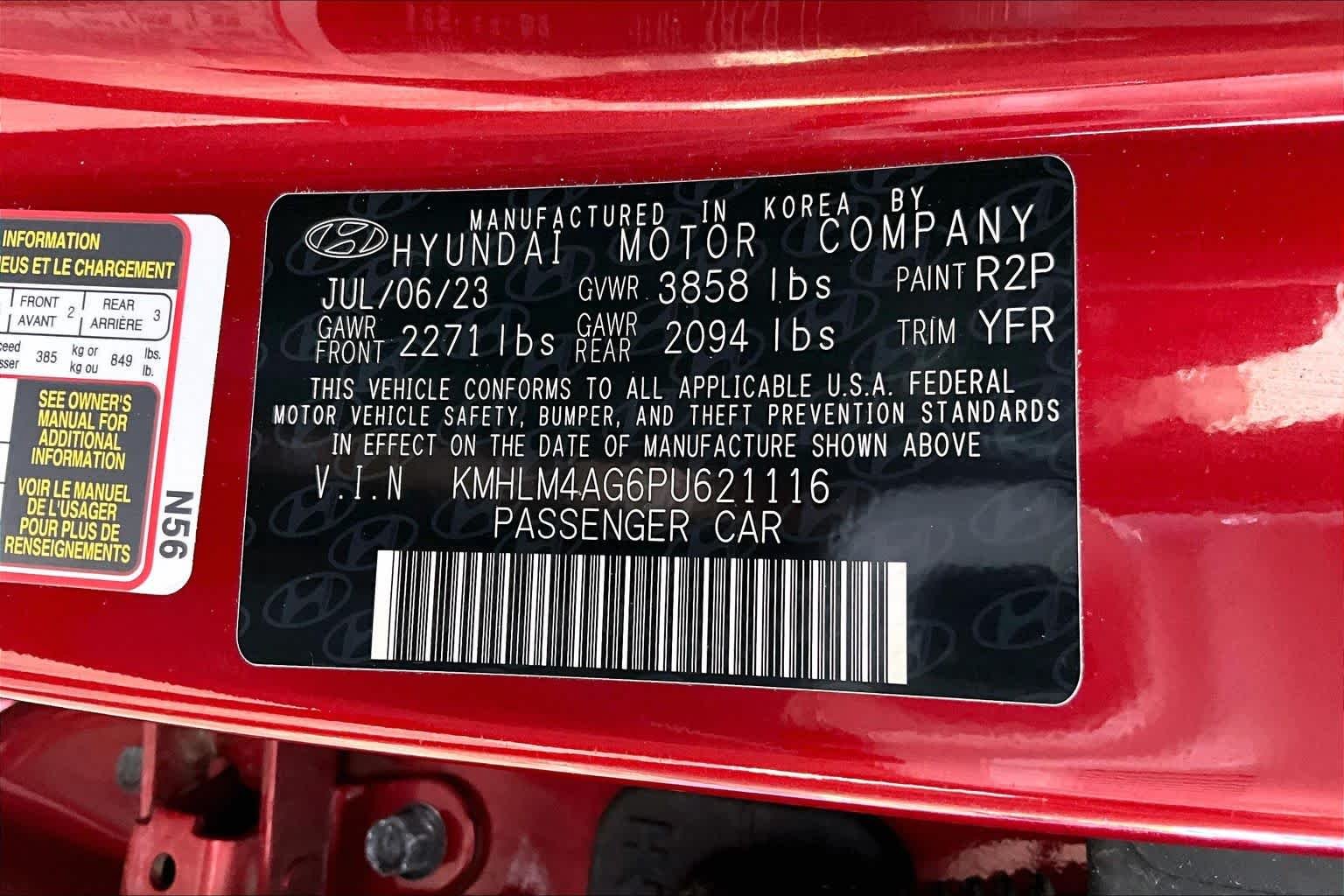 Used 2023 Ultimate Red Hyundai SEL image 33