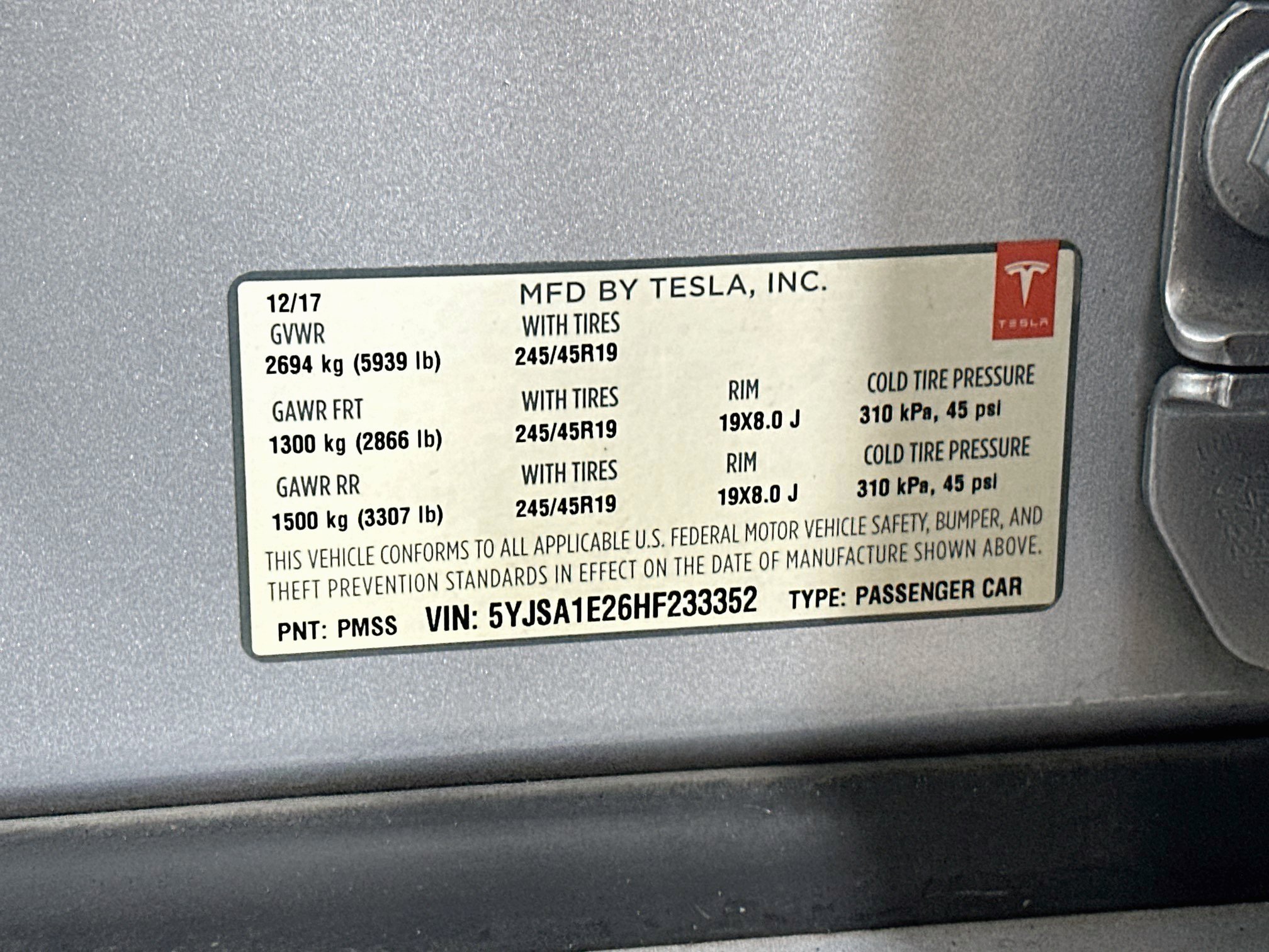 Used 2017 Silver Tesla 100D image 31