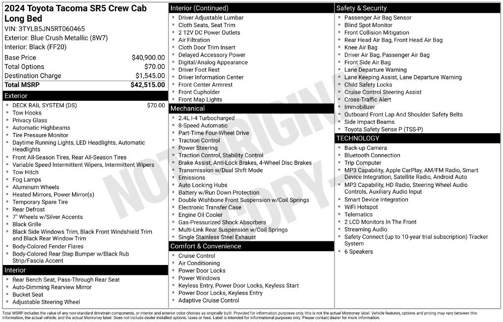 Used 2024 Blue Toyota Limited image 7