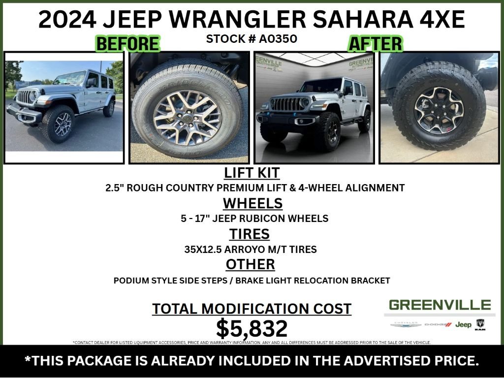 Used 2024 Silver Zynith Clearcoat Jeep Sahara image 2