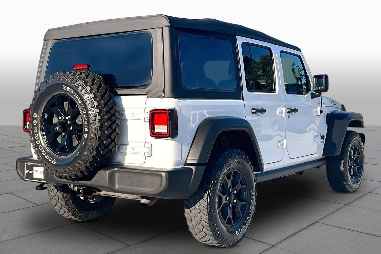 Used 2022 Bright White Clearcoat Jeep Unlimited Willys image 12