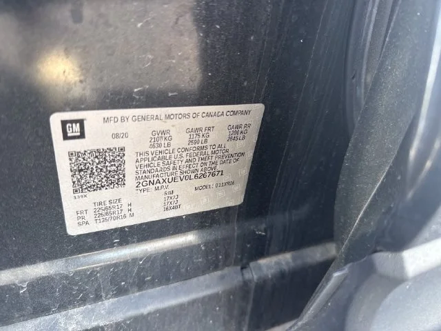 Used 2020 NIGHTFALL GRAY METALLIC Chevrolet LT image 34