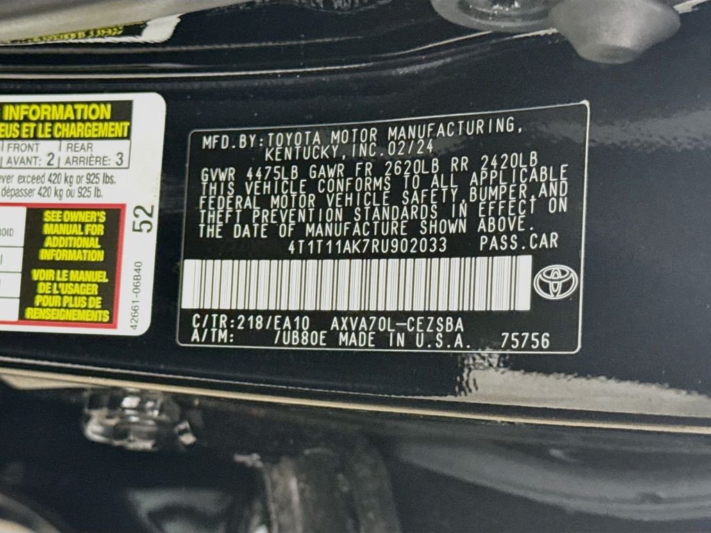 Used 2024 Midnight Black Metallic Toyota SE image 29
