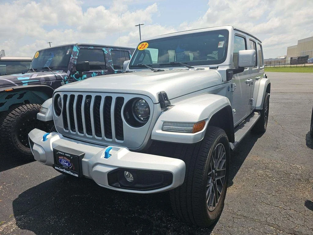 Used 2023 Silver Jeep Sahara 4xe image 1