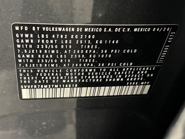 New 2026 Gray Volkswagen 2.0T SE image 21