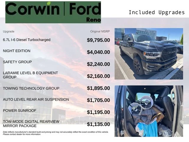 Used 2024 Diamond Black Ram Laramie image 3