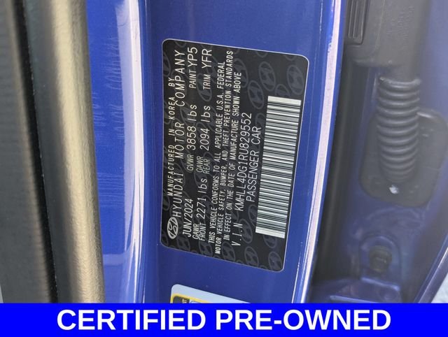 Certified Used 2024 Blue Hyundai SE image 31