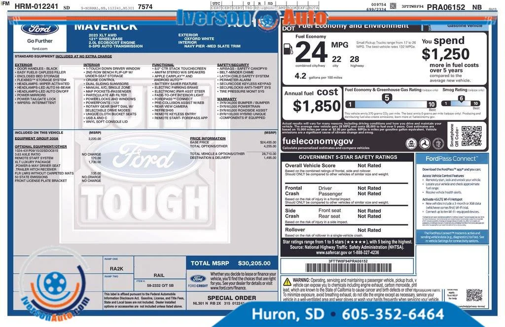 Used 2023 Oxford White Ford XLT image 4