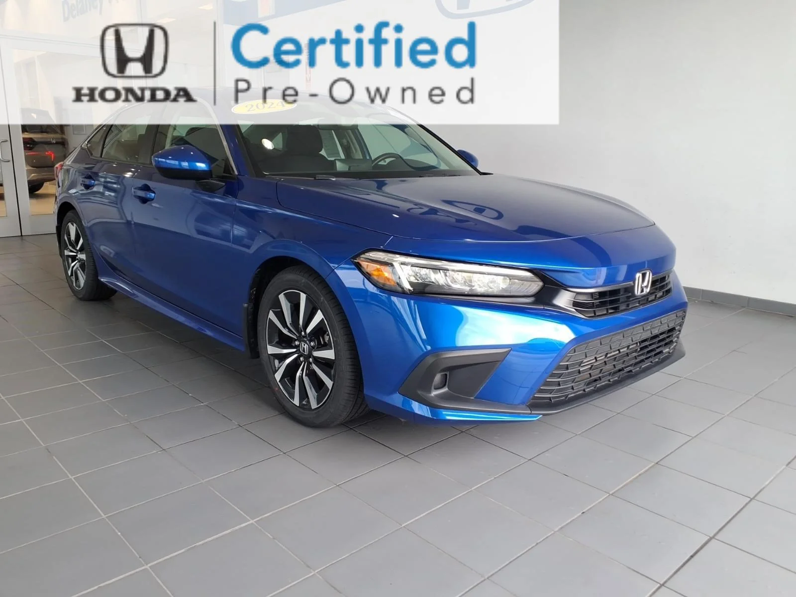 Certified Used 2024 Aegean Blue Metallic Honda EX image 1