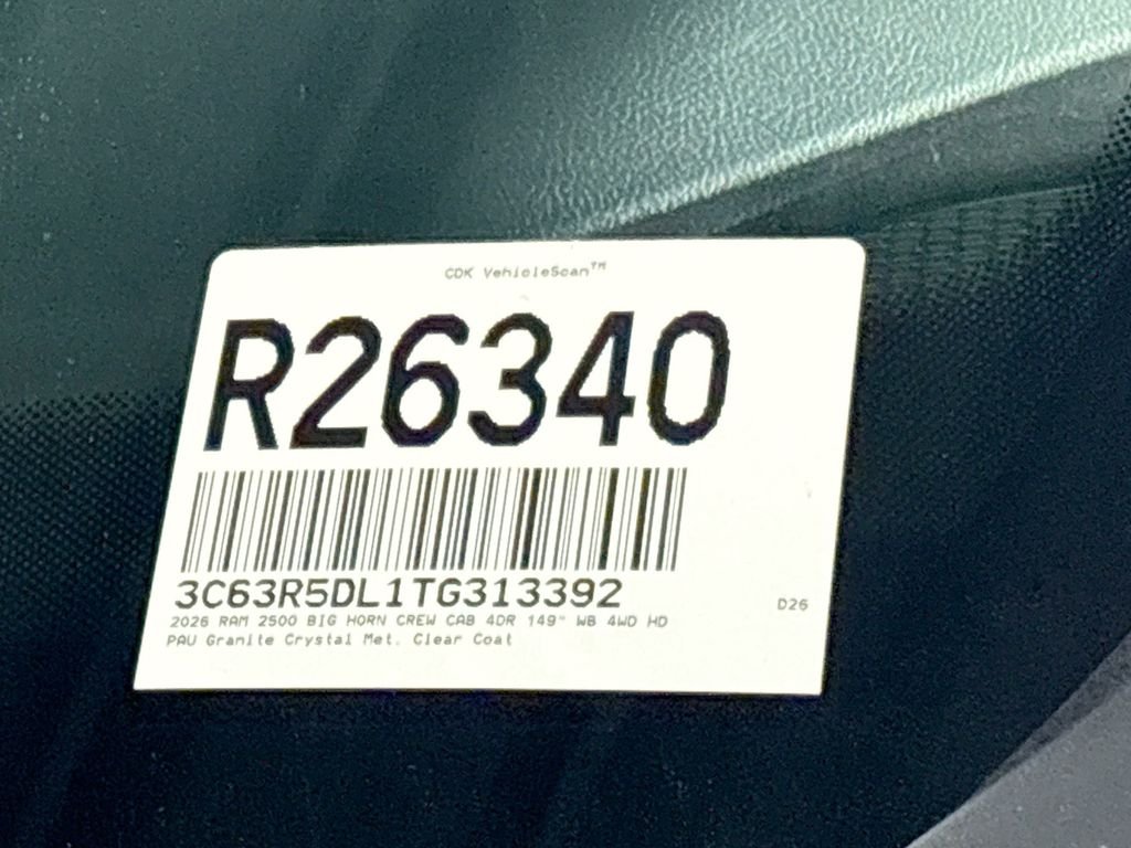 New 2026 Granite Crystal Metallic Clear-Coat Exterior Paint RAM Big Horn image 25
