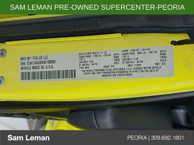 Used 2024 Yellow Jeep Sport image 28