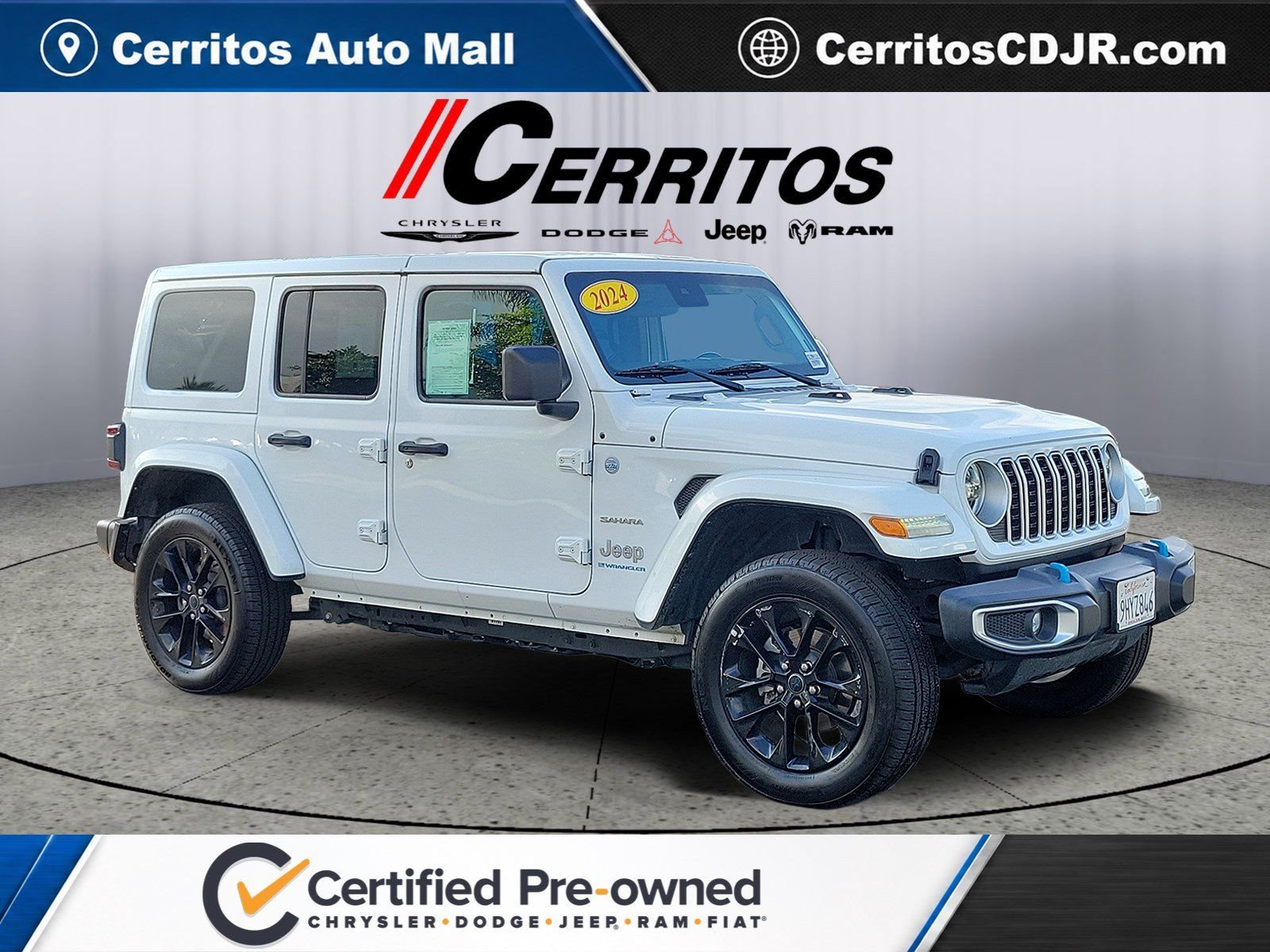 Certified Used 2024 White Jeep Sahara 4xe image 1
