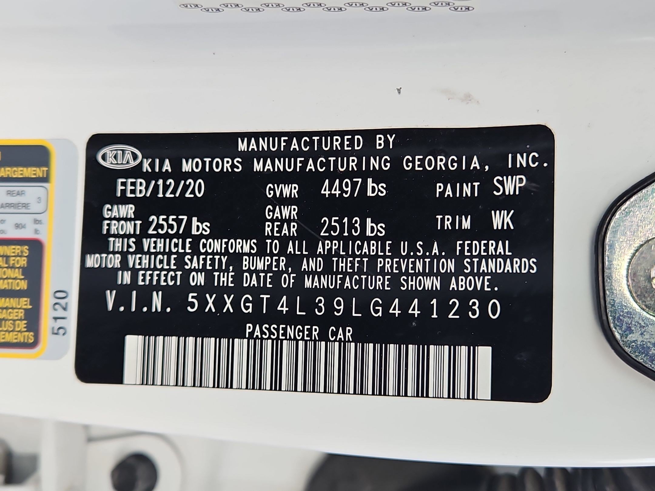 Certified Used 2020 White Kia LX image 32