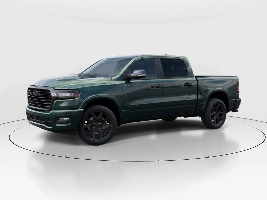 New 2026 Serrano-Green Metallic Exterior Paint RAM Laramie image 2