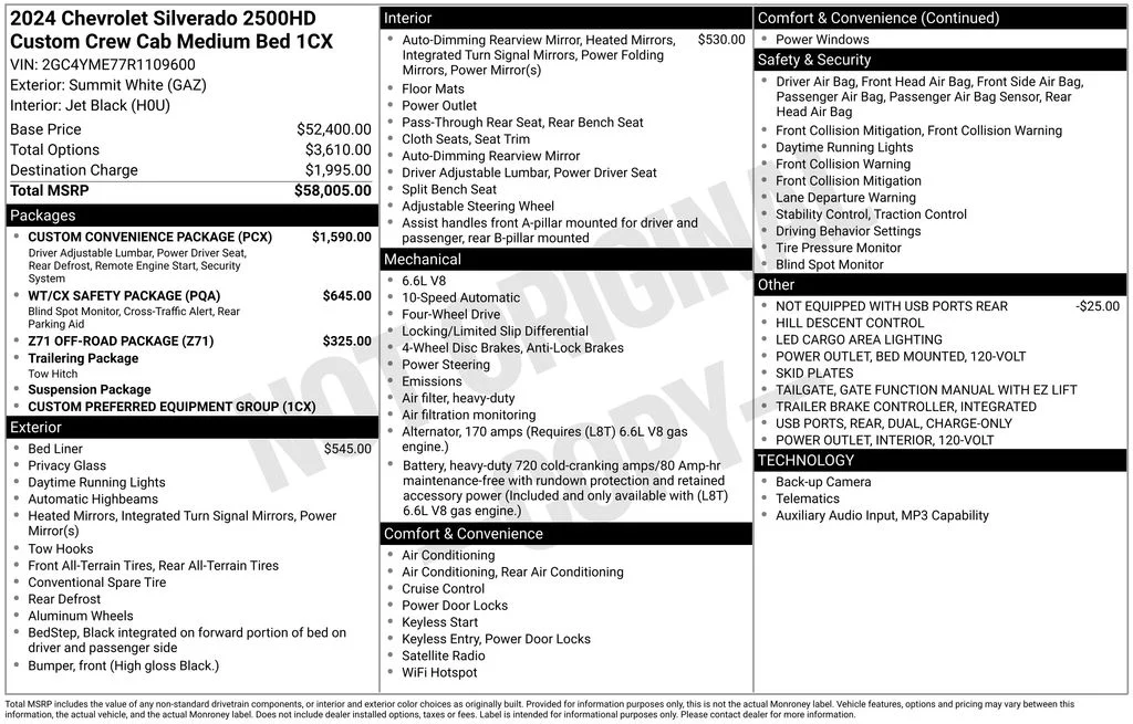 Used 2024 White Chevrolet Custom image 52