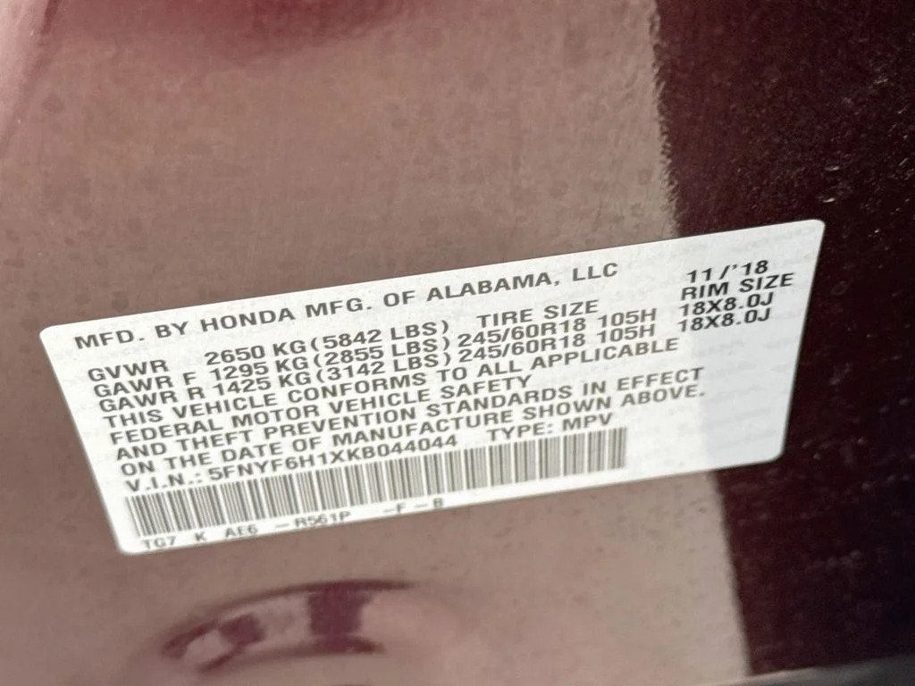 Certified Used 2019 Red Honda LX image 42