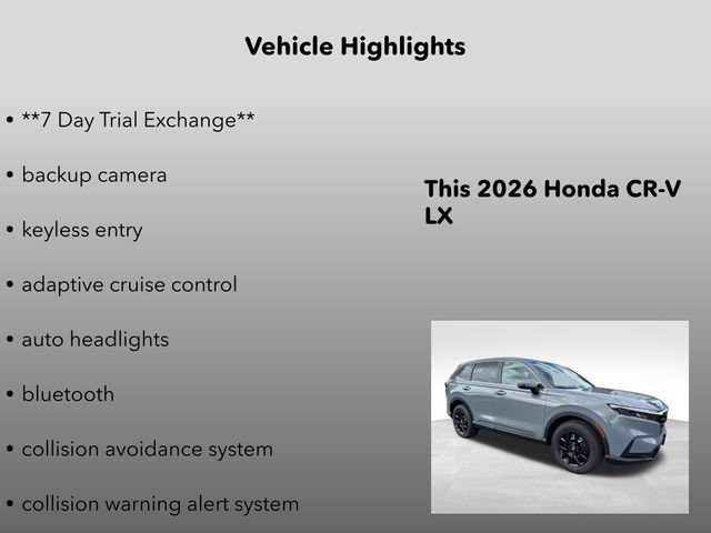 New 2026 Urban Gray Pearl Honda LX image 5