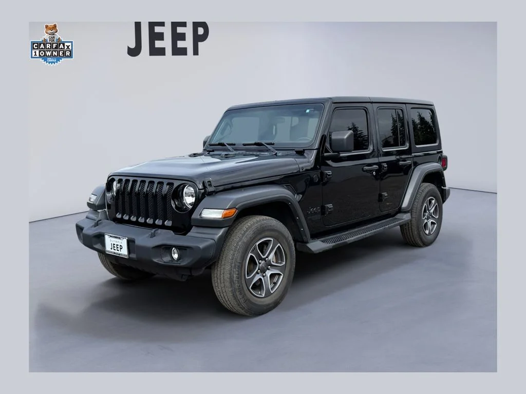 Used 2021 Black Jeep Unlimited Sport S image 1