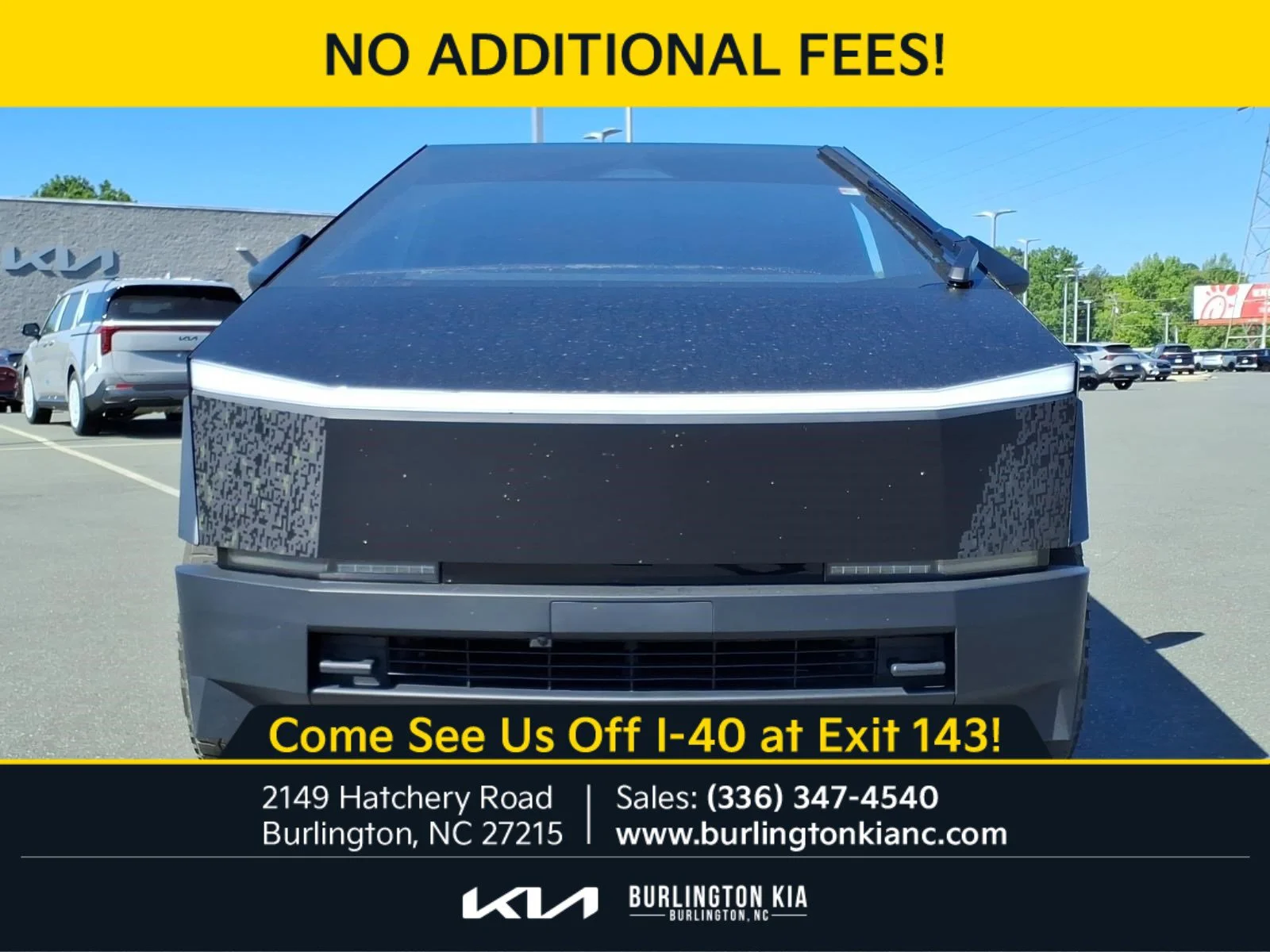 Used 2024 Tesla Cybertruck Cyberbeast with VIN 7G2CEHEE9RA032746 for sale in Burlington, NC