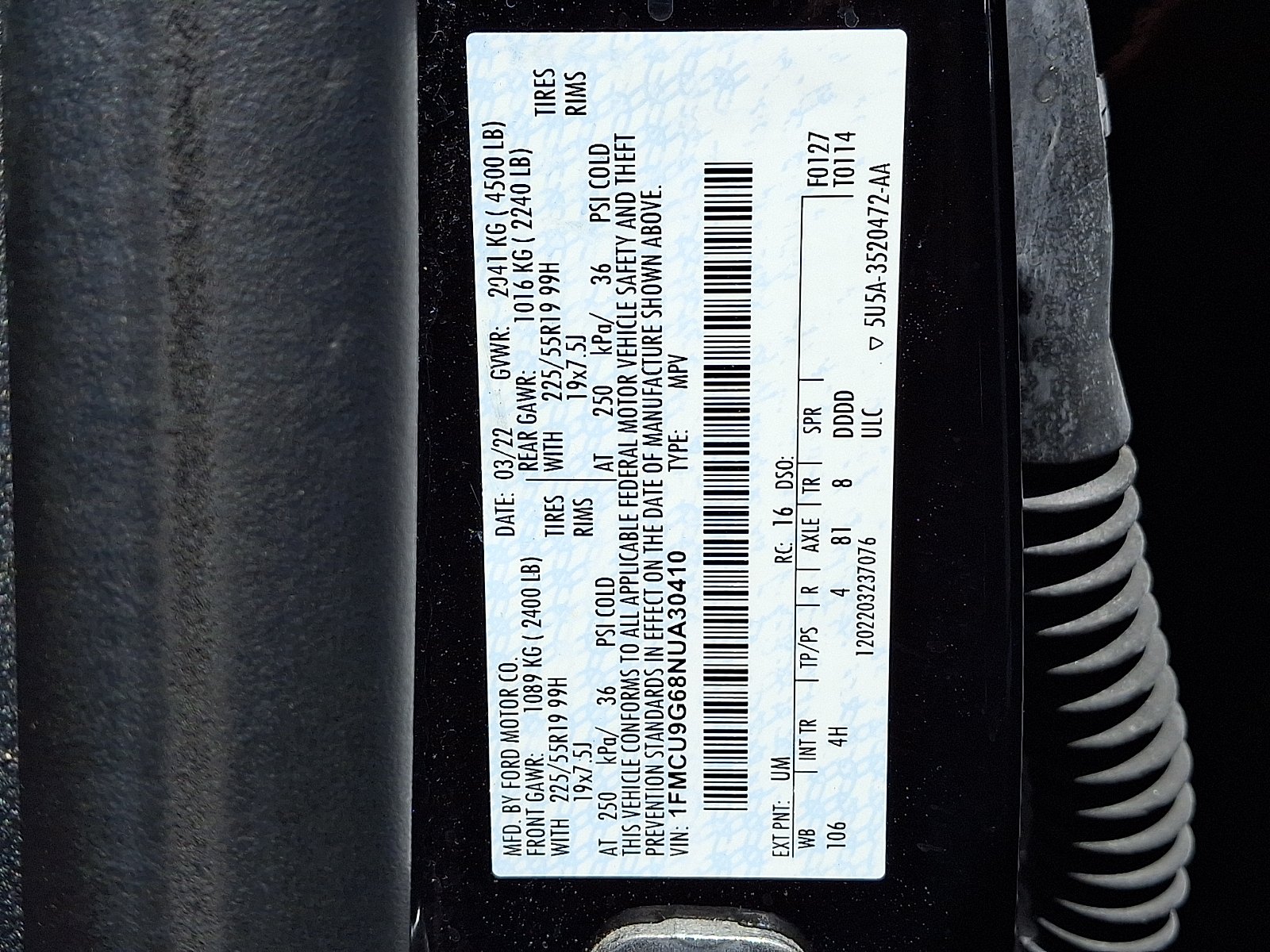 Used 2022 Agate Black Metallic - UM Ford SE image 26