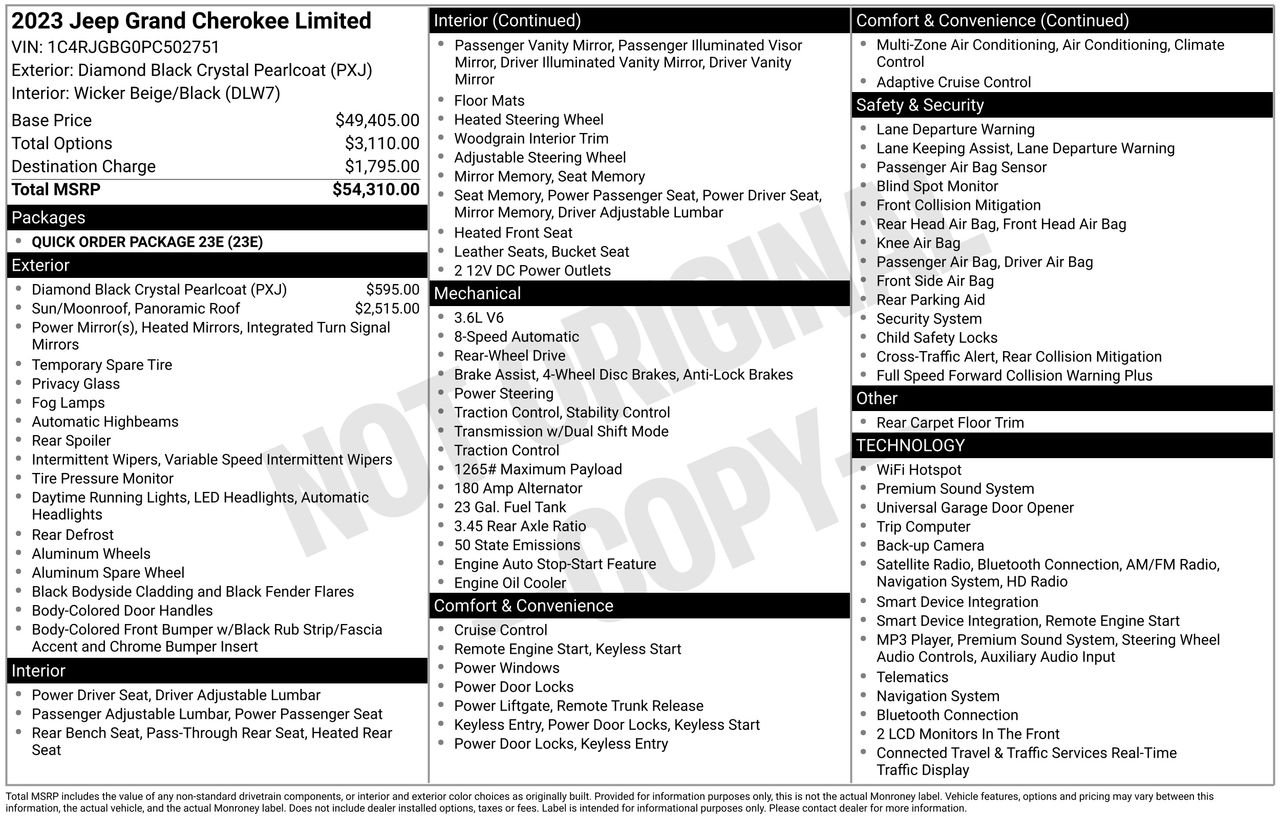 Used 2023 Black Jeep Limited image 34