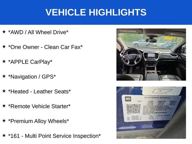Used 2023 Blue Metallic GMC SLT image 7