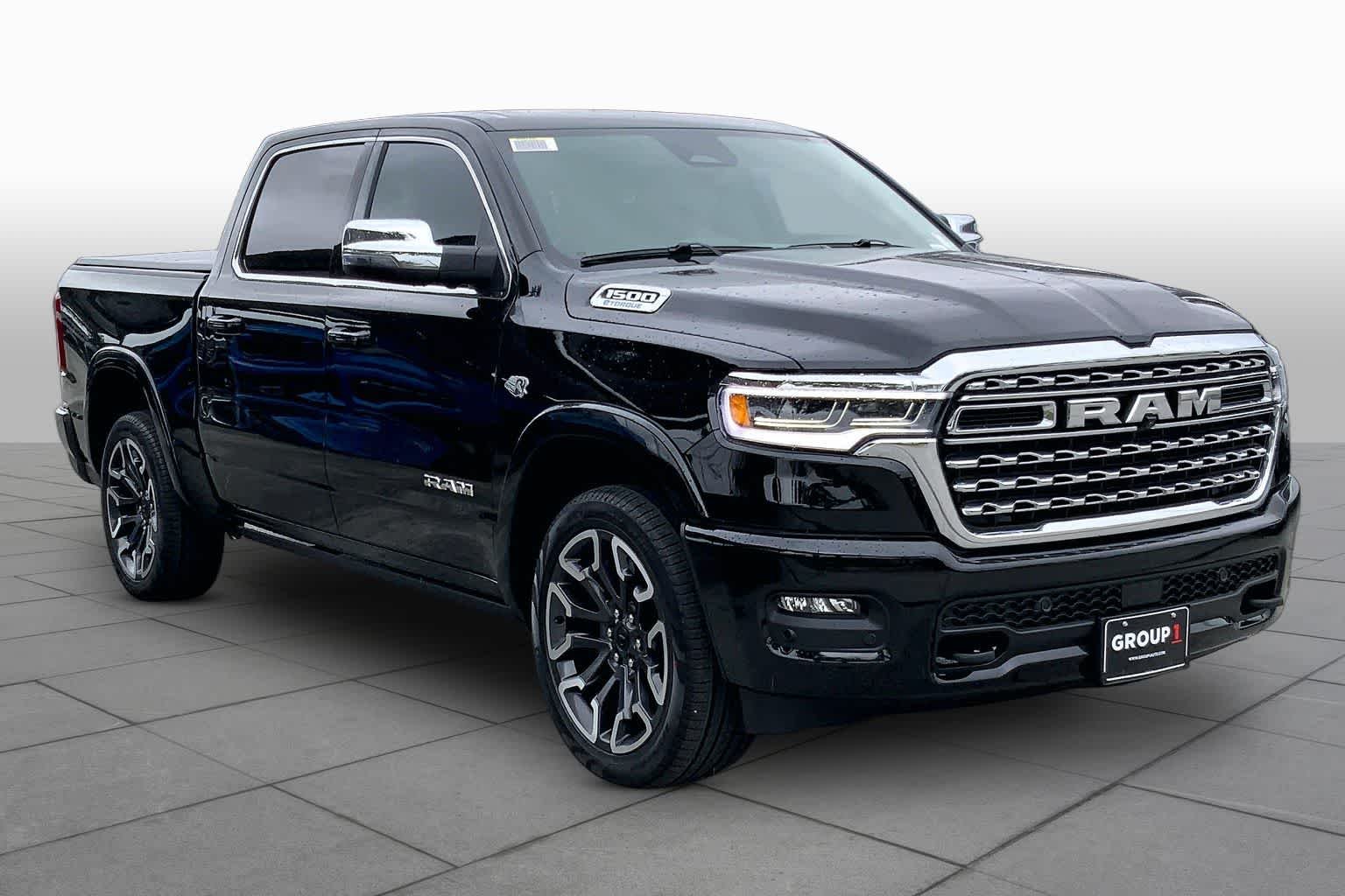 New 2026 Diamond Black Crystal Pearl-Coat Exterior Paint RAM Longhorn image 2