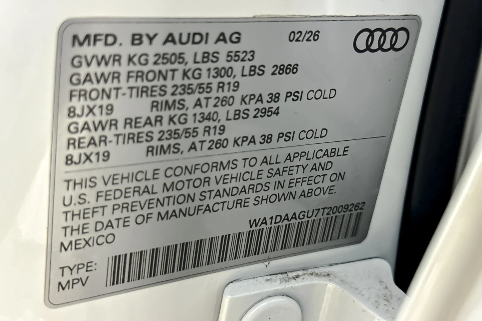 New 2026 Glacier White Metallic Audi Premium 2.0 TFSI quattro image 24