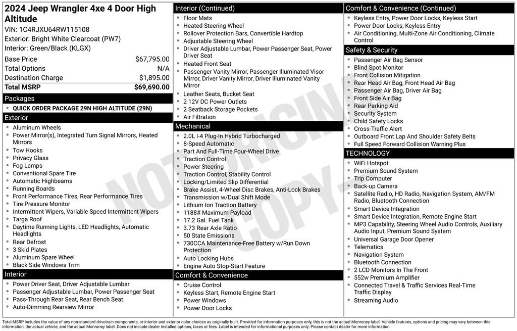Used 2024 White Jeep High Altitude 4xe image 9