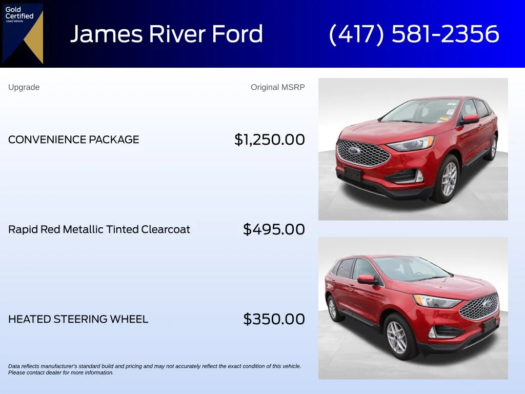 Used 2024 Red Metallic Ford SEL image 6