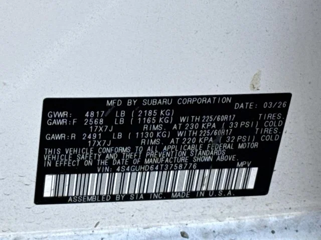 Used 2026 White Subaru Premium image 31