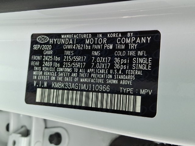 Used 2021 White Hyundai Limited image 28