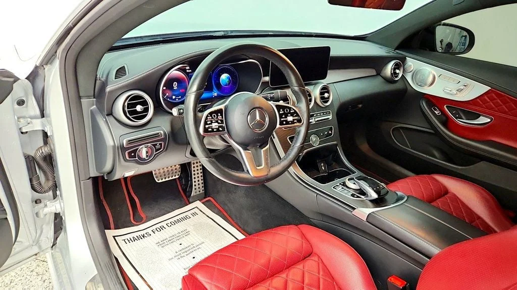 Used 2021 Iridium Silver Metallic Mercedes-Benz C 300 Coupe w/ AMG® Line & Designo Nappa Leather Pkg image 12