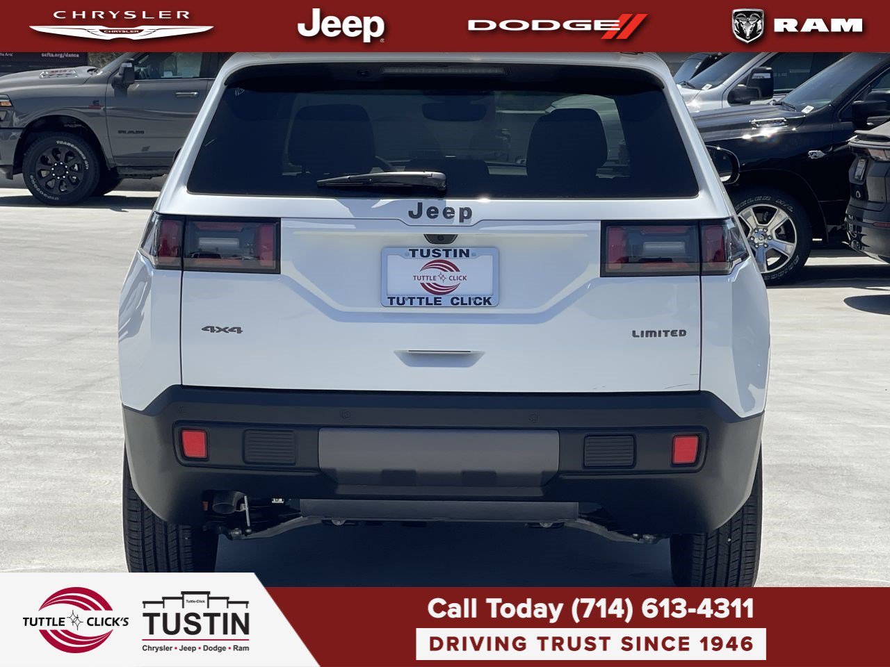 New 2026 Bright White Clear-Coat Exterior Paint Jeep Limited image 5
