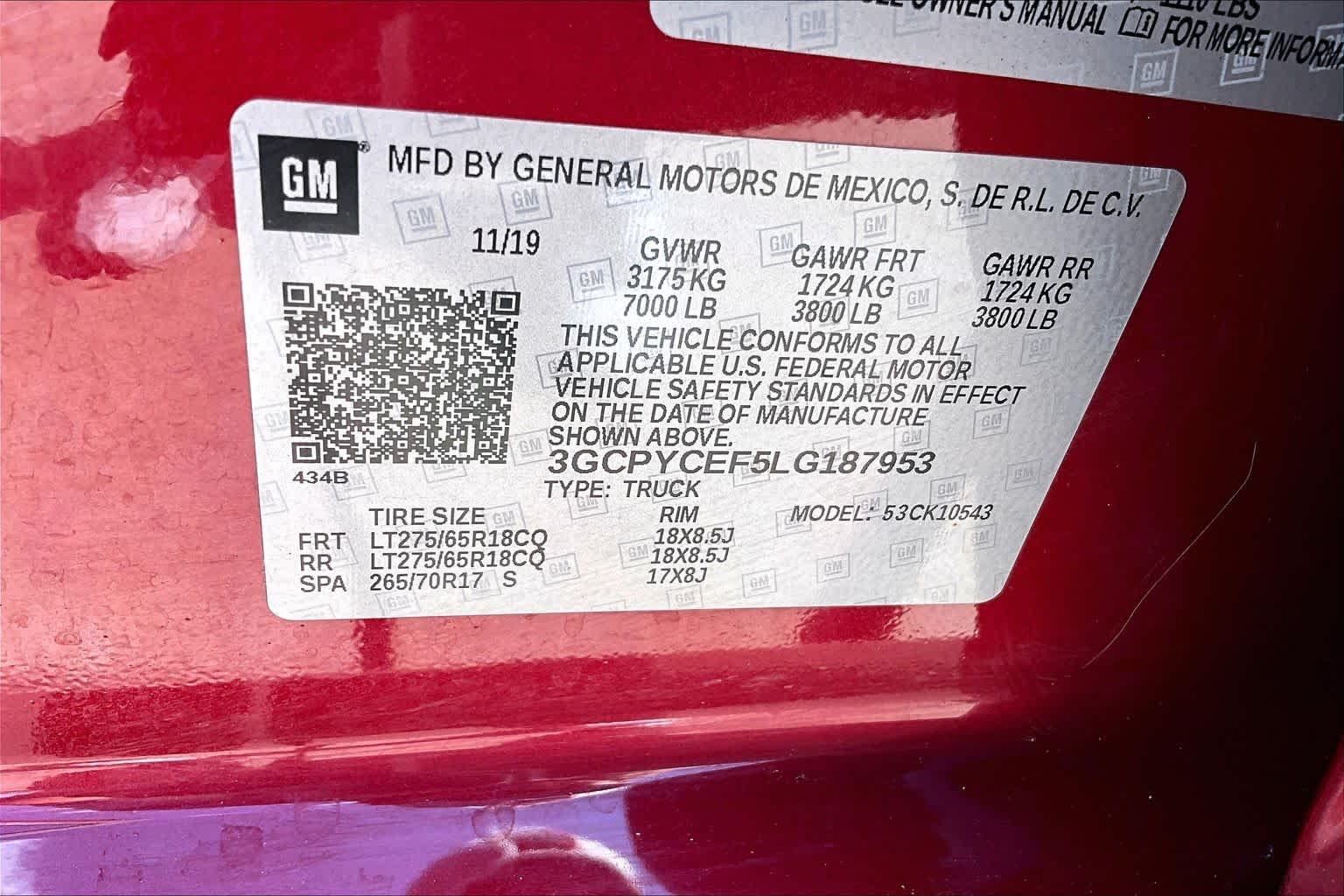Used 2020 Cajun Red Tintcoat Chevrolet Custom Trail Boss image 32