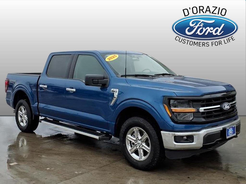 Blue 2025 Ford F-150 XLT SuperCrew 4WD Pickup Truck Four-Wheel Drive