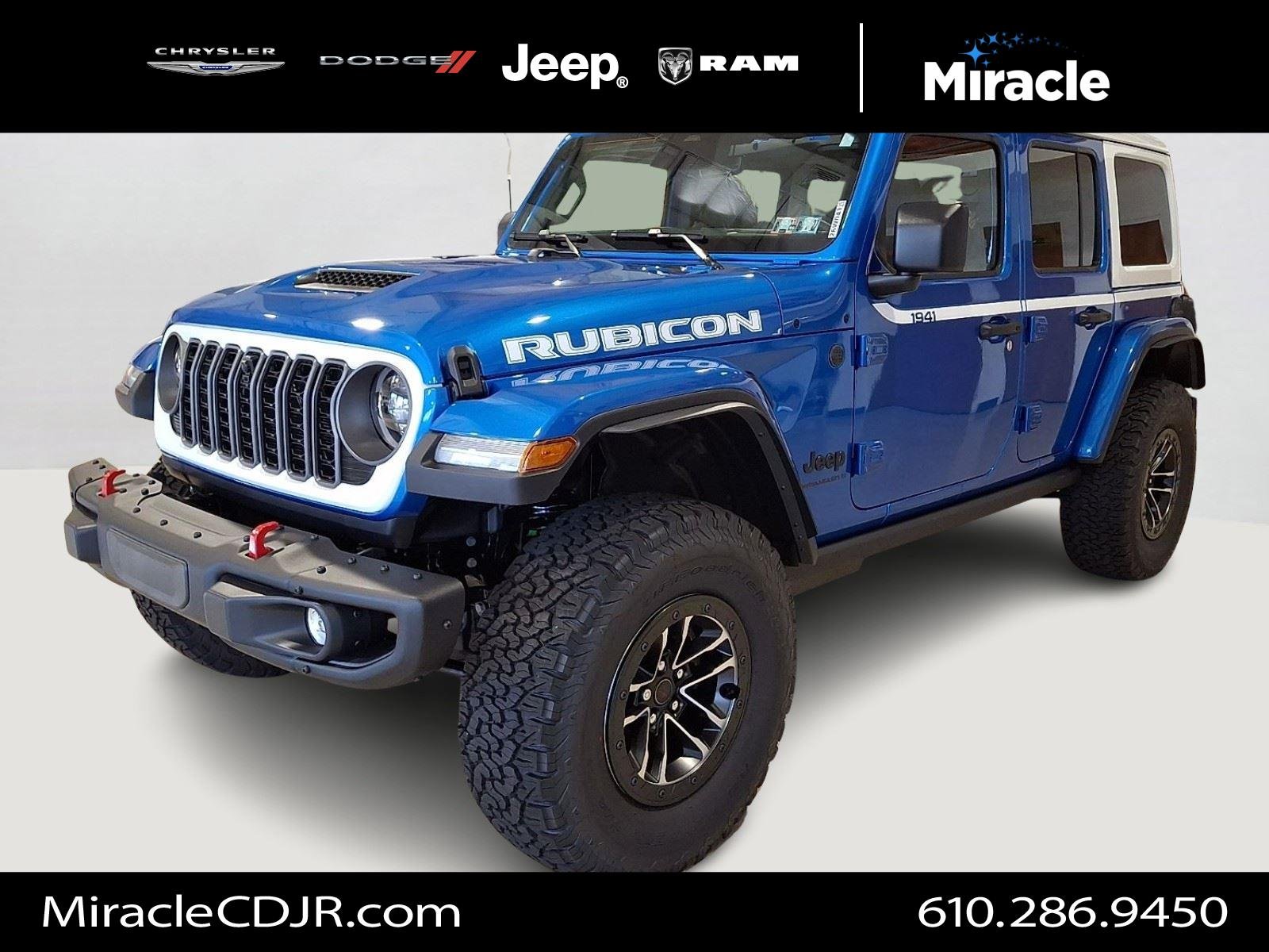 New 2026 Hydro Blue Pearl-Coat Exterior Paint Jeep Rubicon X image 1