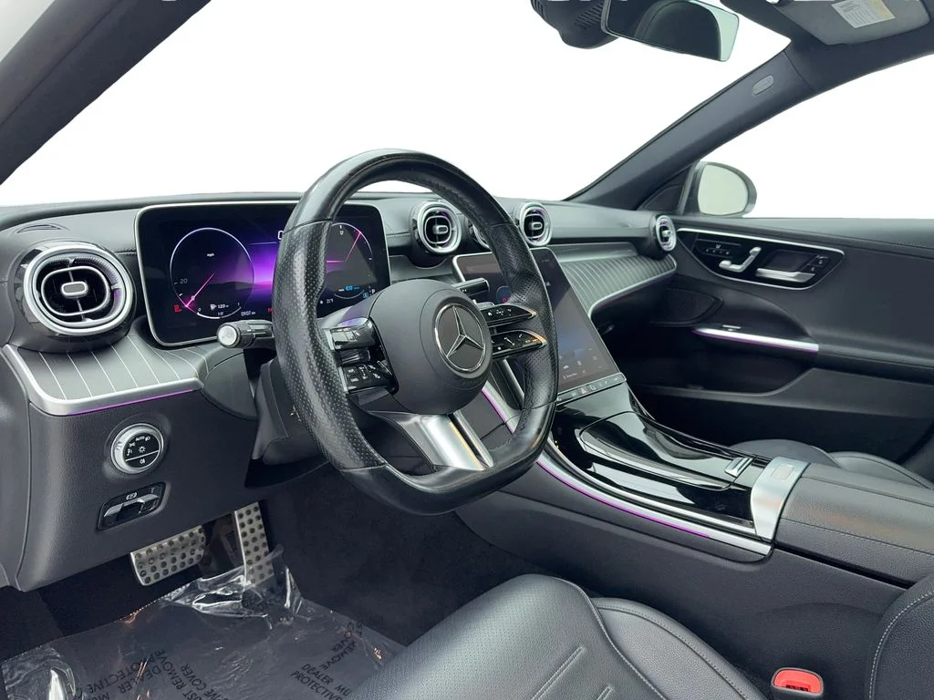 Used 2022 White Mercedes-Benz C 300 AMG® NIGHT PKG,NAV,CAM,PANO,BLIND SPOT image 18