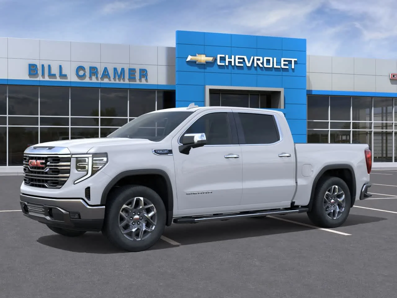 New 2026 Glacier White Tricoat GMC SLT image 2