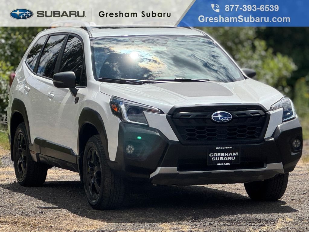 Used 2023 Crystal White Pearl Subaru Wilderness image 1