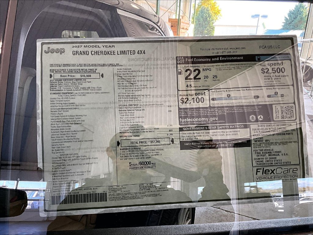 New 2027 Fathom Blue Pearl-Coat Paint Jeep Limited image 18