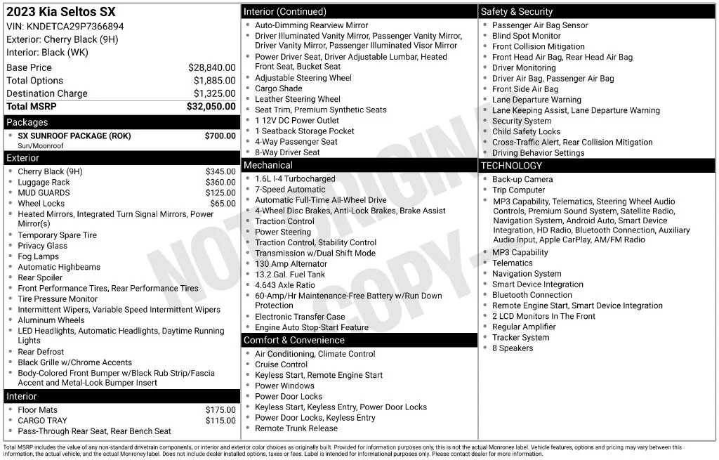 Certified Used 2023 Black Kia SX image 6