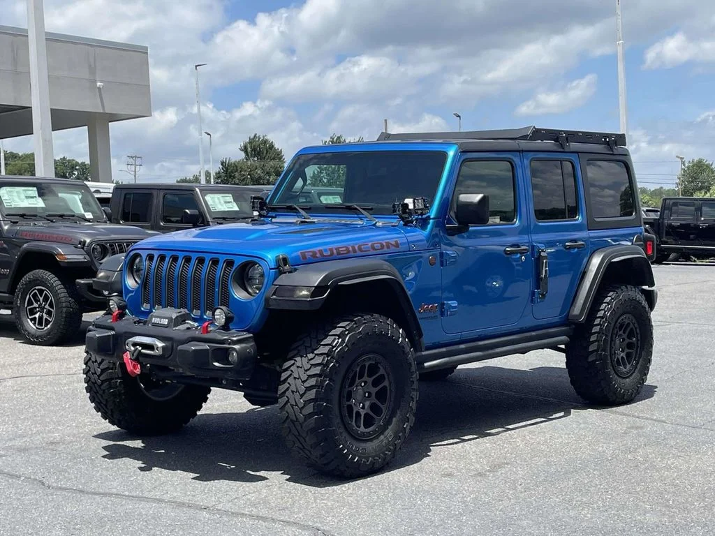 Used 2021 Blue Jeep Unlimited Rubicon image 4