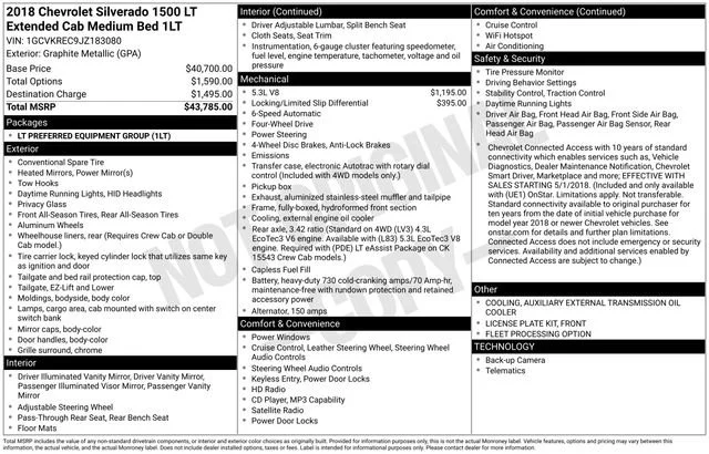 2018 Chevrolet Silverado 1500 LT 4X4 Double Cab Std Box's photo