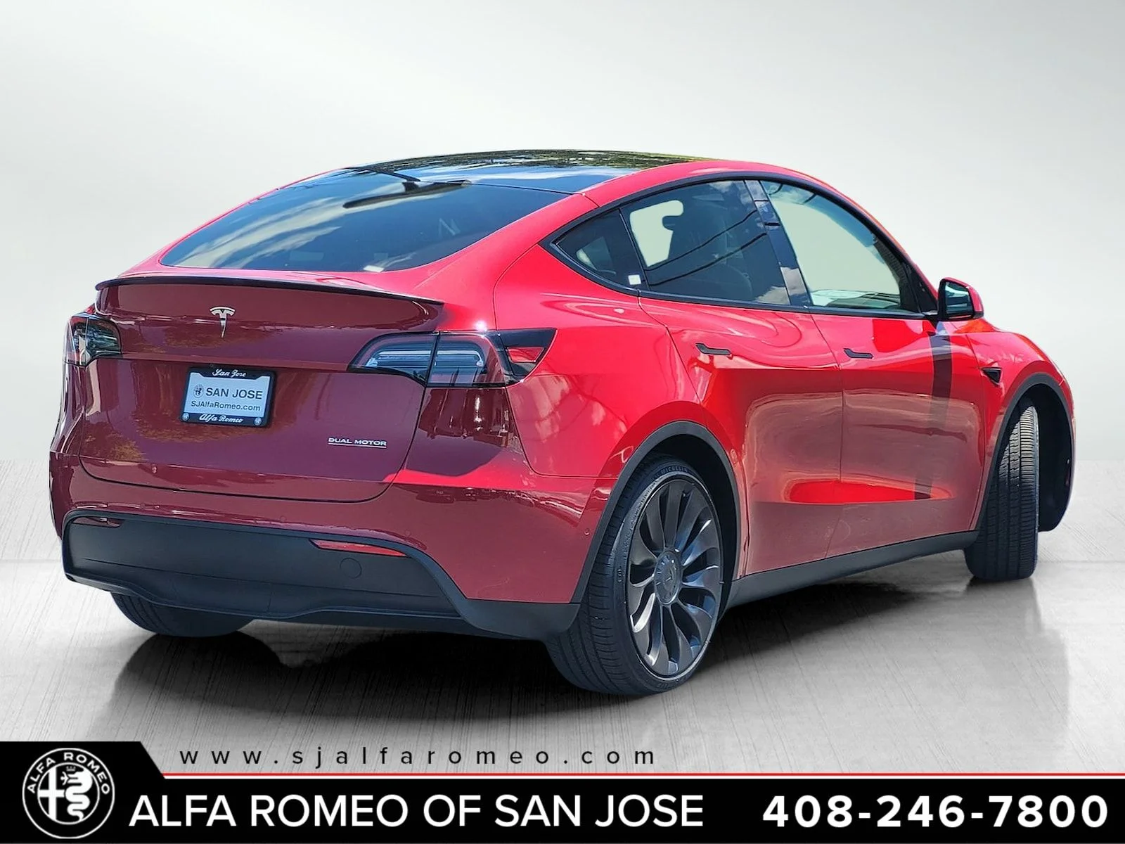 Used 2022 Red Tesla Performance image 4
