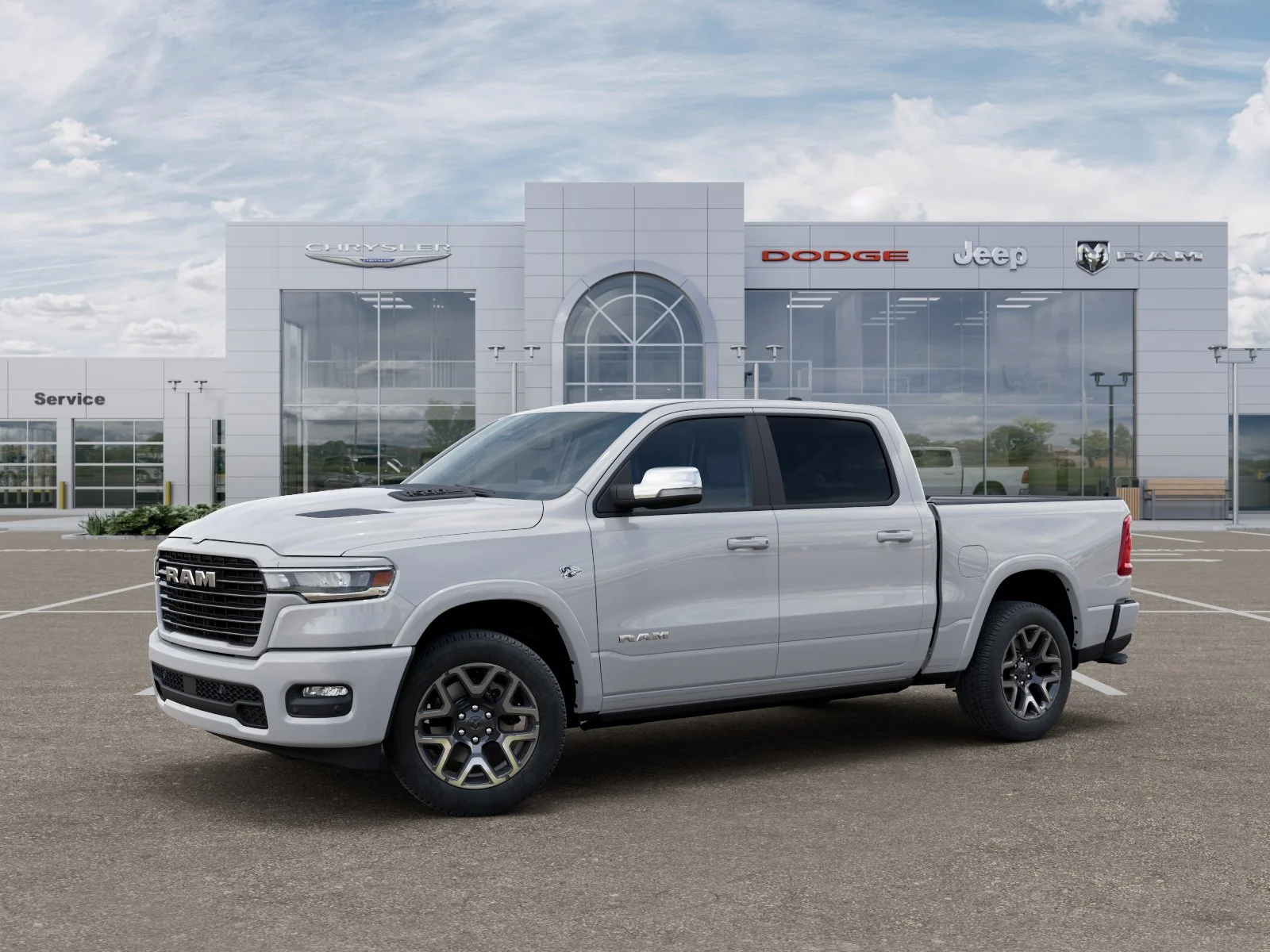 New 2026 Bright White Clear-Coat Exterior Paint RAM Laramie image 29