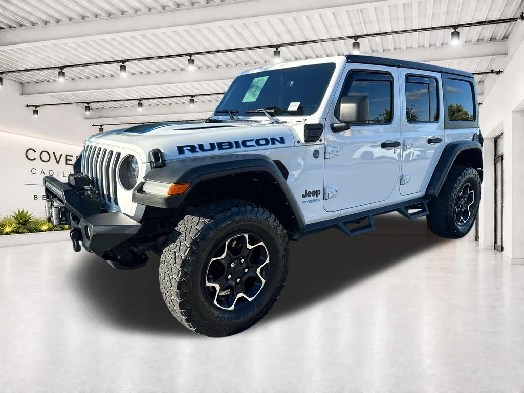 Used 2022 White Jeep Unlimited Rubicon 4xe image 4